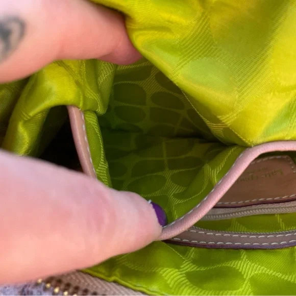 *VINTAGE* KATE SPADE Multicolor Abstract Polka Dot Hobo Purse Bag - Picture 9 of 15